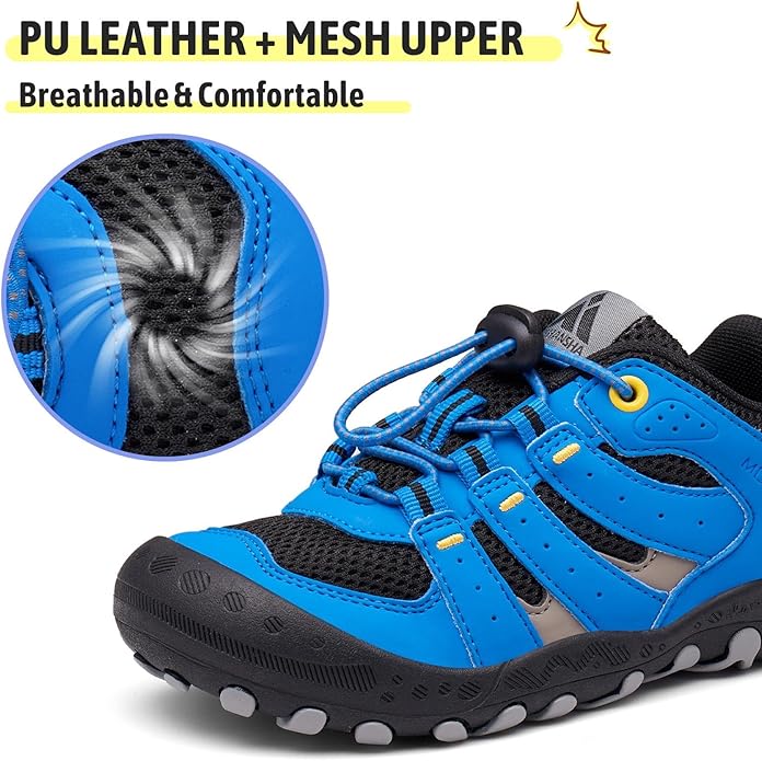 Mishansha Kids Hiking Boots Toddler Girls Boys Hiking Shoes Water-Resistant Anti-Collision Non-Slip Athletic Outdoor Trekking Boots