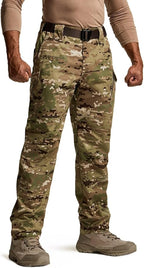 CQR Men's Tactical Pants, Water Resistant Ripstop Cargo Pants, Lightweight EDC Work Hiking Pants, Outdoor Apparel