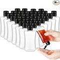 Domensi 36 Pcs 3.4 oz Travel Bottles with Flip Cap Clear Plastic Travel Size Containers Portable Leak Proof Squeeze Bottle Refillable Empty Cosmetic Containers for Liquid Shampoo Lotion