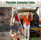 Portable Camping Table, Camping Table Foldable with Basket Storage and Carrying Bag, Ultralight Aluminum Alloy Beach Table for Camping Picnic BBQ Beach Party