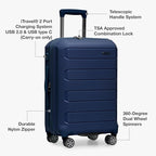 Traveler's Choice Pagosa Hardshell Expandable Luggage with Spinner Wheels, Navy, 30-Inch Large
