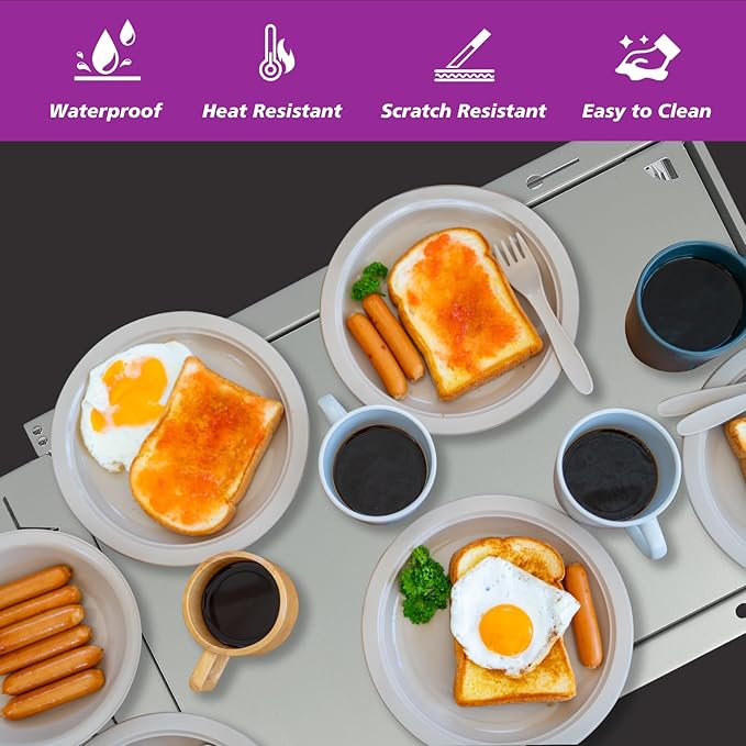 supregear Outdoor Camping Foldable Table, Portable Durable Picnic Table, Easy Setup Aluminum Alloy Frame, Ideal for Grill, Garden, Dining, BBQ, Party