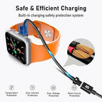 2-Pack AB284 Reversible Smart Watch Charger – Innovative Magnetic Charging Cable, Solves Polarity Mismatch, Universal for All 2.84mm-Pin-Pitch Devices: Select Bone Conduction & Open-Ear Headphones