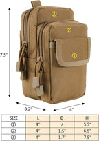 2 Pack Molle Pouches - Tactical Compact Water-Resistant EDC Pouch Bag Small Utility Pouch