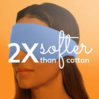 Happyluxe Escape Sleep Mask - Buttery Soft Airplane Eye Mask for Sleeping or Napping in Bed. Machine Washable. - Serenity Blue, Made in USA