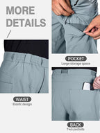 FREE SOLDIER Men's Outdoor Cargo Hiking Pants with Belt Lightweight Waterproof Quick Dry Tactical Pants Nylon Spandex