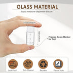 Baderke 4 Pcs Liquid Medicine Travel Container Scale Glass Liquid Containers Small Single Dose Medicine Bottles Dispenser and Leak-proof Plug Travel Essentials Accessories(Clear,5ml)