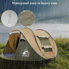 Pop Up Camping Tent 2/4 Person, Instant Family Tents, Easy Setup Automatic Tent for Camping Hiking & Traveling