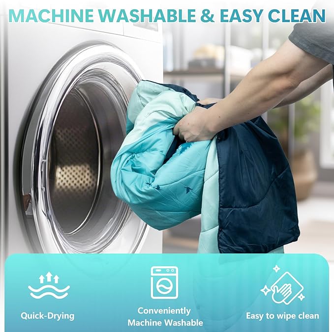 Outdoor Blanket, Waterproof Camping Blankets for Sleeping Packable Ultralight Puffy Camping Quilt for Hammock Hiking Picnic Stadium Beach Cold Weather 55"x78.8"