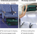 Hanke 16 Inch Underseat Carry on Luggage with Wheels,Small Hard Shell Suitcases for Weekender,Tsa Approved Lightweight Travel Luggage Suitcase for Womem Men,Blackish Green.