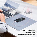 QZIIW iPhone 16 15 Pro Max Charger Fast Charging,45W Dual Port USB C Fast Charger Block [2-Pack] & Extra Long 60W 3/6/10/10FT USB C Cable - PD Quick Adapter 3.0 for iPhone 16 15/16 15 Pro/16 15 Plus.