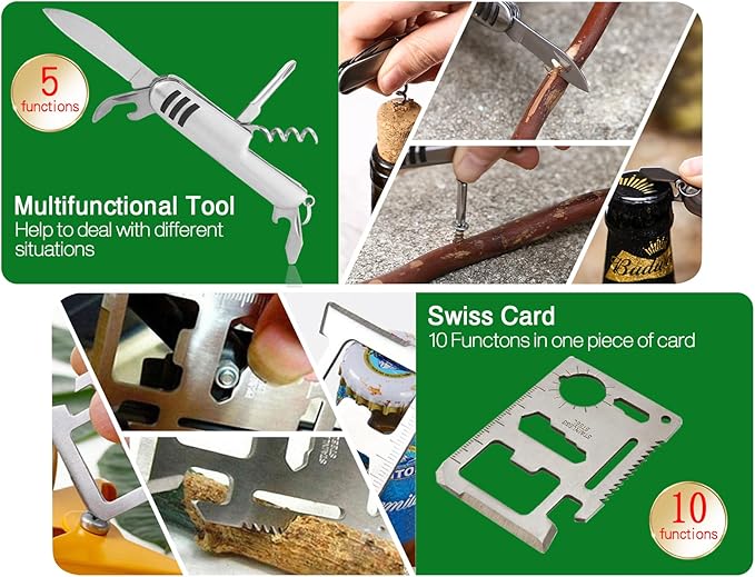 Boat First Aid Kit with Survival Tools, 123pcs Waterproof Emergency Marine Kit with Buckles, Compact Boat Safety Accessories for Fishing Kayaking Boating Camping Rafting Beach Red