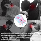 Travel Pillow Multifunctional Airplane Travel Neck Pillow Provides Neck and Lumbar Support During Travel Airplane Pillow Colorful Pink