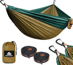 NATUREFUN Ultra-Light Travel Camping Hammock | 300kg Load Capacity,Breathable,Quick-Drying | 2 x Premium Carabiners,2 x Nylon Slings Included | Outdoor Indoor Garden