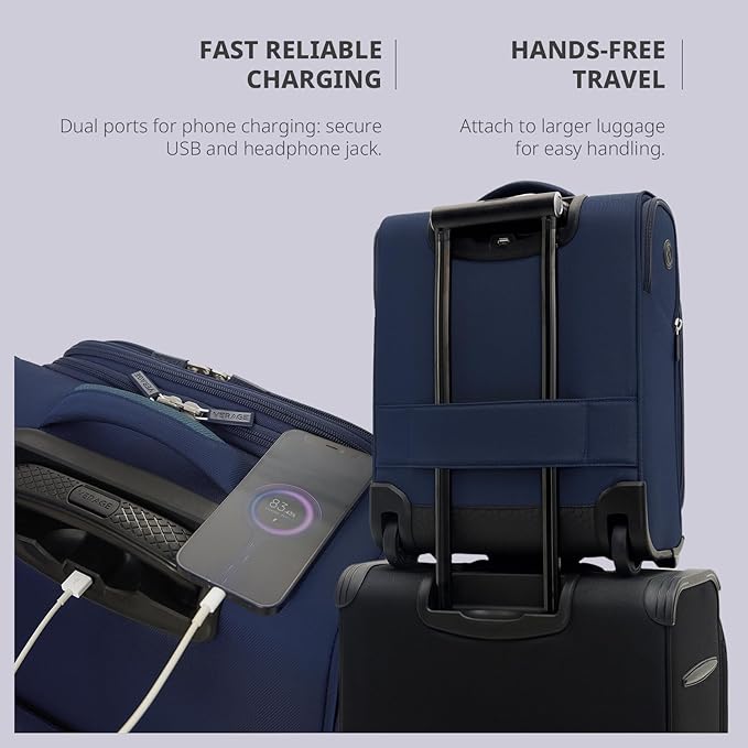 Verage Carry On Underseat Luggage with 2 Wheels & USB Port, 16 Inch Wheeled Spinner Bag Carry-on Luggages for Airlines, Lightweight Suitcase Men Women, Pilots and Crew