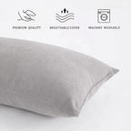 BEDSUM 2 Pack Tiny Pillows, 11"x7" Microfiber Mini Pillow for Travel, Pets, Soft and Machine Washable Small Pillows for Neck, Wrist, and Knee Comfort, Light Grey