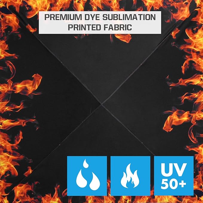 EAGLE PEAK 10x10 Slant Leg Pop-up Canopy Tent Easy One Person Setup Instant Outdoor Beach Canopy Folding Portable Sports Shelter 10x10 Base 8x8 Top (Flame)