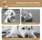 Collapsible Dog Bowls, Travel Food and Water Double Bowl for Cats & Dogs, 2-in-1 Portable BPA-Free Feeding Solution, Perfect for Traveling, Camping & Walking (S/ 60oz)
