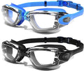 Braylin Swim Goggles, 2-Pack Swimming Goggles, Anti Fog, No Leaking For Adult Women Men Youth