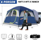 UNP SUV Tent for Camping, 6-Person SUV Tailgate Tent - Easy Set Up with Rainfly, 10'x9'x78in(H)