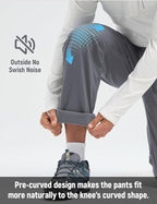 baleaf Men's Fleece Lined Hiking Cargo Pants Softshell Water Resistant Snow Thermal Pants Winter Insulate with Zipper Pocket