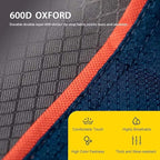 FAIR WIND 2 Pack Oversized Fully Padded Camping Chair with Lumbar Support, Heavy Duty Cooler Bag Fold Chair Support 450 LBS, Blue