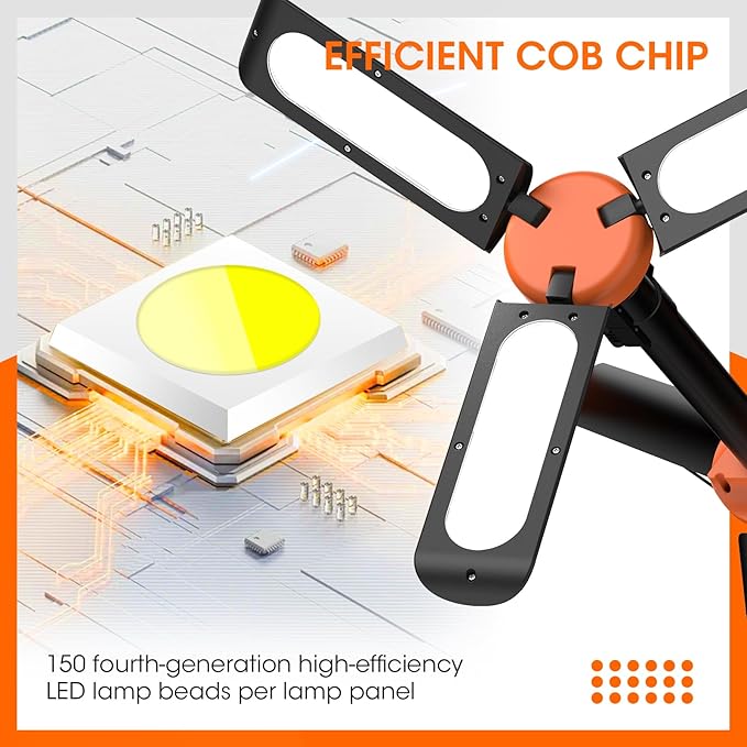 Camping Light, Large Area Lighting Floodlight, Max 118In Tall, 20000 Lumens, Suitable for Outdoor Activities, Telescopic Light with Tripod Work Light