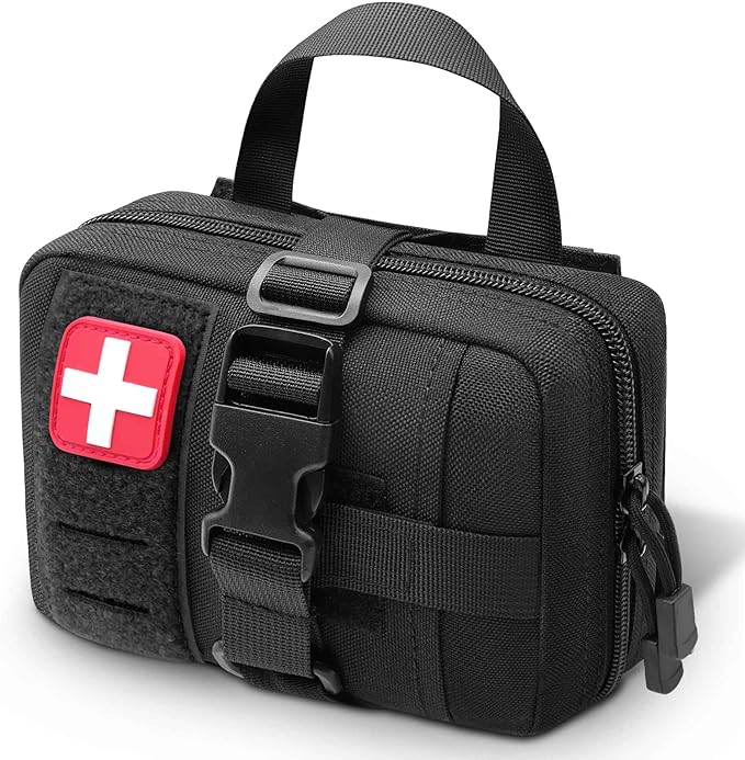 Upgrade Molle Rip Away Ifak Pouch, Tactical Small Belt First Aid Pouch Medical Utility EMT Pouch Only