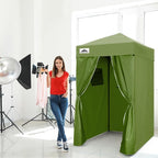EAGLE PEAK Flex Ultra Compact 4x4 Pop-up Canopy, Sun Shelter, Changing Room, Portable Privacy Canopy Cabana for Pool, Fashion Photoshoots, or Camping, Army Green