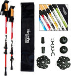 2 Pcs Trekking Poles,Aluminum Lightweight Collapsible Hiking Poles for Women,Walking Sticks for Hiking Carbon Fiber