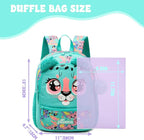 Kids Carry On Luggage with Wheels Softside Kids Suitcase for Girls Airline Approved & Girls Multi-function Carry Bag 4pcs Set