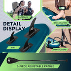 InnoExpo 11' Inflatable Stand Up Paddle Boards with Premium Accessories, Wide Stable SUP Paddle Board Design, Non-Slip Comfort Deck for Youth & Adults