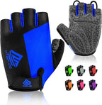 Bike Gloves for Men Women with Anti-Slip Shock-Absorbing Pad, Light Weight Half-Finger Cycling Gloves