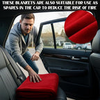 Tudomro 6 Pcs 64 x 90 Fire Retardant Blankets First Aid Red Warm Fire Retardant Blanket for Outdoors Camping Stadium Picnics Travel