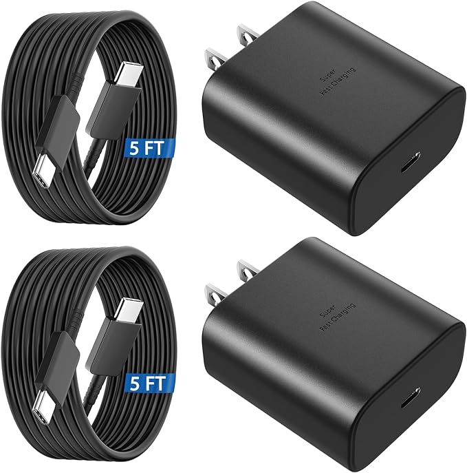 45W USB C Super Fast Charger Type C Charger Fast Charging Android Phone Charger Block with 5FT Type C Charging Cable for Samsung Galaxy S26 Ultra/S26/S26+/S25/S25 Ultra/S25+/S24 Ultra/S23 Ultra/S26