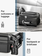 Puroma TSA Approved Travel Luggage Locks, 4 Pack Black 4 Digit Resettable Combination Code Lock with Zinc Alloy Body for Suitcase, Backpack, Laptop Bag, Gym Locker, Toolbox