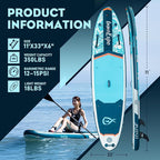 InnoExpo 11' Inflatable Stand Up Paddle Boards with Premium Accessories, Wide Stable SUP Paddle Board Design, Non-Slip Comfort Deck for Youth & Adults