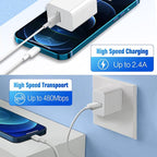 iPhone Charger Fast Charging [Apple MFi Certified] 5pack 6/6/6/10/10FT Long Lightning Cable High Speed Data Sync Cord Compatible with 14/13/12/11 Pro Max/XS MAX/XR/XS/X/8/7/Plus/6S/6/SE/5S&More
