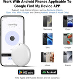 Air Tag for Android Air Tags-4 Pack Android（NOT for iOS） Bluetooth Tracker for Android Smart Tracking Tag for Google Find Hub Device App. Finder for Suitcase, Backpack, Purse,Keys, Luggage,etc