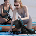 UPWELL Universal Kayak Seat with Detachable Storage Bag & 4 Adjustable Strap, Paddle Board Seat with Memory Foam Padded and Backrest for Kayak, Canoe, Sup