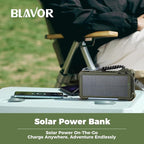 BLAVOR Solar Power Bank 20000mAh/74000mWh Built-in Cables, Wireless Charger for Apple Watch, 20W Fast Charging Battery Pack with USB C, Flashlight, Solar Charger for iPhone, iPad, iWatch, Samsung