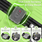 Krute Luggage 28 Inch Aluminum Frame Luggages TSA Lock No Zipper Checked Suitcase with Spinner Wheels Hardshell Lightweight PC+ABS Large Suit Case