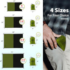 Frelaxy Pocket Picnic Blanket, Waterproof Sandproof Beach Mat, Compact Camping Tarp for Festivals, Hiking, Travel, Outdoor Recreation (Army Green, 28'' x 47'')