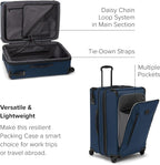 TUMI - Aerotour 4 Wheel Expandable Luggage - Men's and Women's Lightweight Business and Leisure Travel Suitcase - 26" Short Trip Expandable Packing Case, Navy