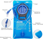 JOYHILL TPU Hydration Bladder,1.5L 2L 3L Water Bladder for Hiking Backpack BPA Free Leak Proof Hydration Pack