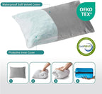 Small Shredded Gel Memory Foam Pillow，Adjustable for Contoured Support -Portable Ideal for Backpacking, Camping, Travel, Car, Airplane,Office Nap