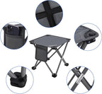 Roptat Camping Stool,Portable Folding Compact Lightweight Stool Seat for Camping Fishing Hiking Gardening Outdoor Walking Backpacking Travelling and Beach with Carry Bag (Grey)