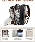 LOVEVOOK Travel Backpack for Women, 40L Carry On Backpack Flight Approved, Large Personal Item Bag Fits 17 inch Laptop, TSA Approved Luggage with 3 Packing Cubes,Waterproof Weekender Gym Daypack