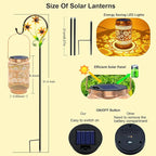 2 Pack Sunflower Solar Lanterns Outdoor Waterproof Solar Garden Decor, Birthday Gifts for Women Mom Grandma, Metal Hanging Lights with Shepherd Hook for Outside Yard Patio Pathway Backyard Porch