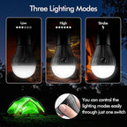 Portable LED Tent Lamp Emergency Lights with Hook, Hurricane Bulb Lantern Equipment for Camping, Hiking, Backpacking, Fishing Outage, Multicolor, 4 Pack